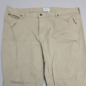 Mens Saddlebred Tan Chinos Classic Straight-Leg 46W 32L